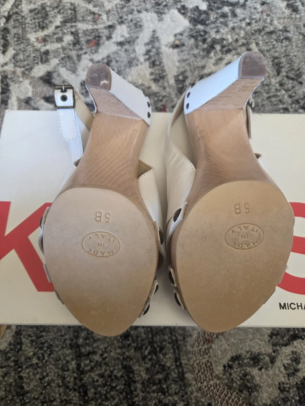 Michael Kors HAMPTON White  Slingback Heels SIZE 5